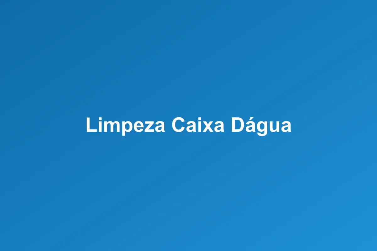 Limpeza de caixa d'água em Rondonópolis